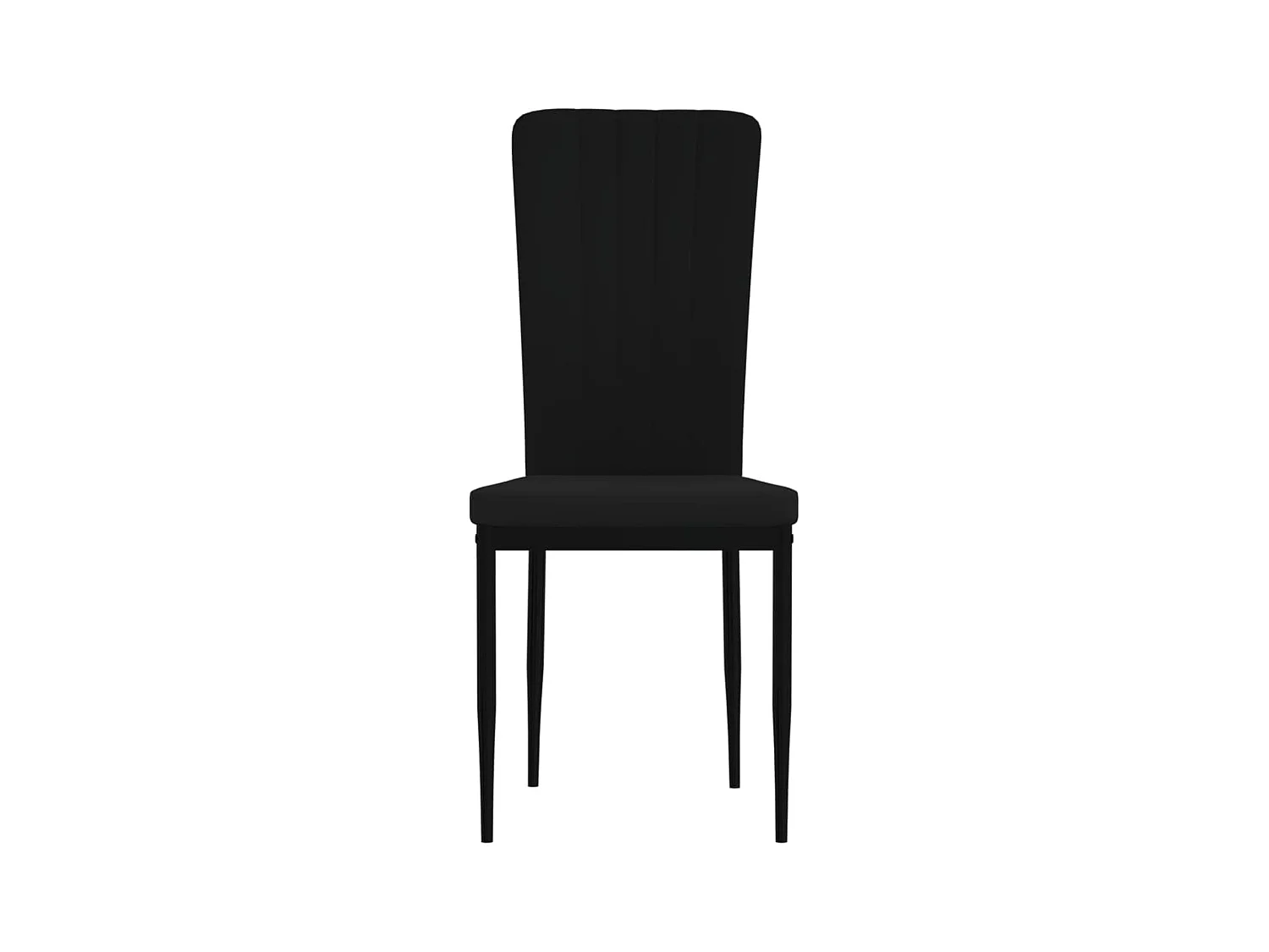 Eetkamerstoelen 4 st fluweel zwart