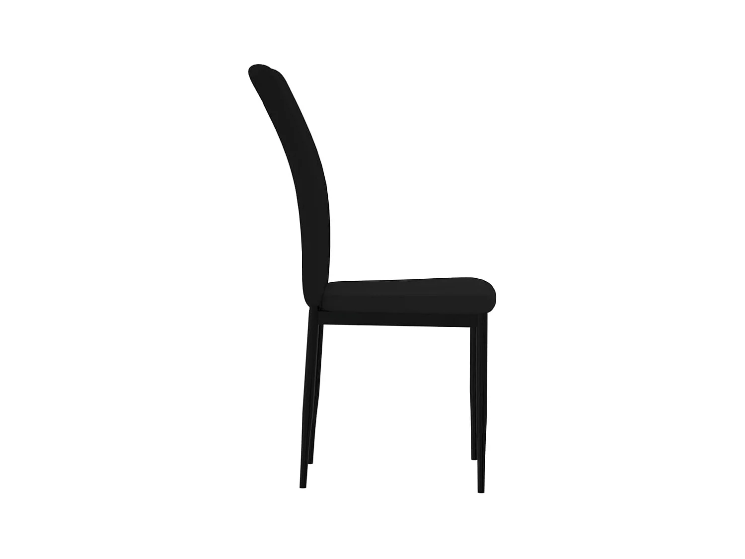 Eetkamerstoelen 4 st fluweel zwart
