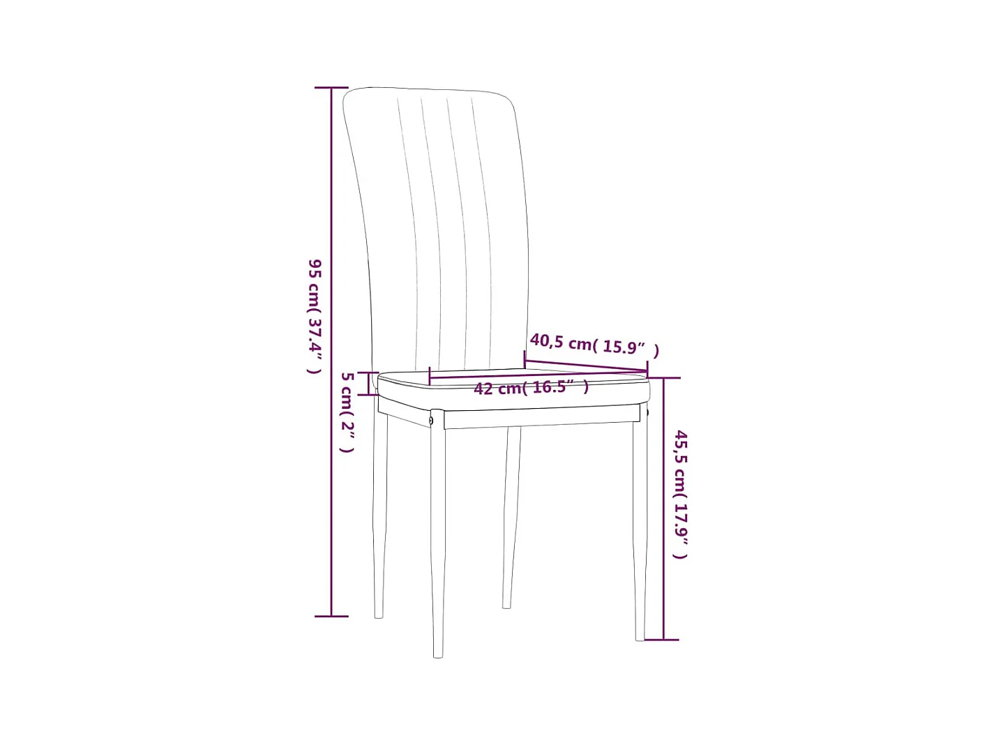 Eetkamerstoelen 4 st fluweel zwart