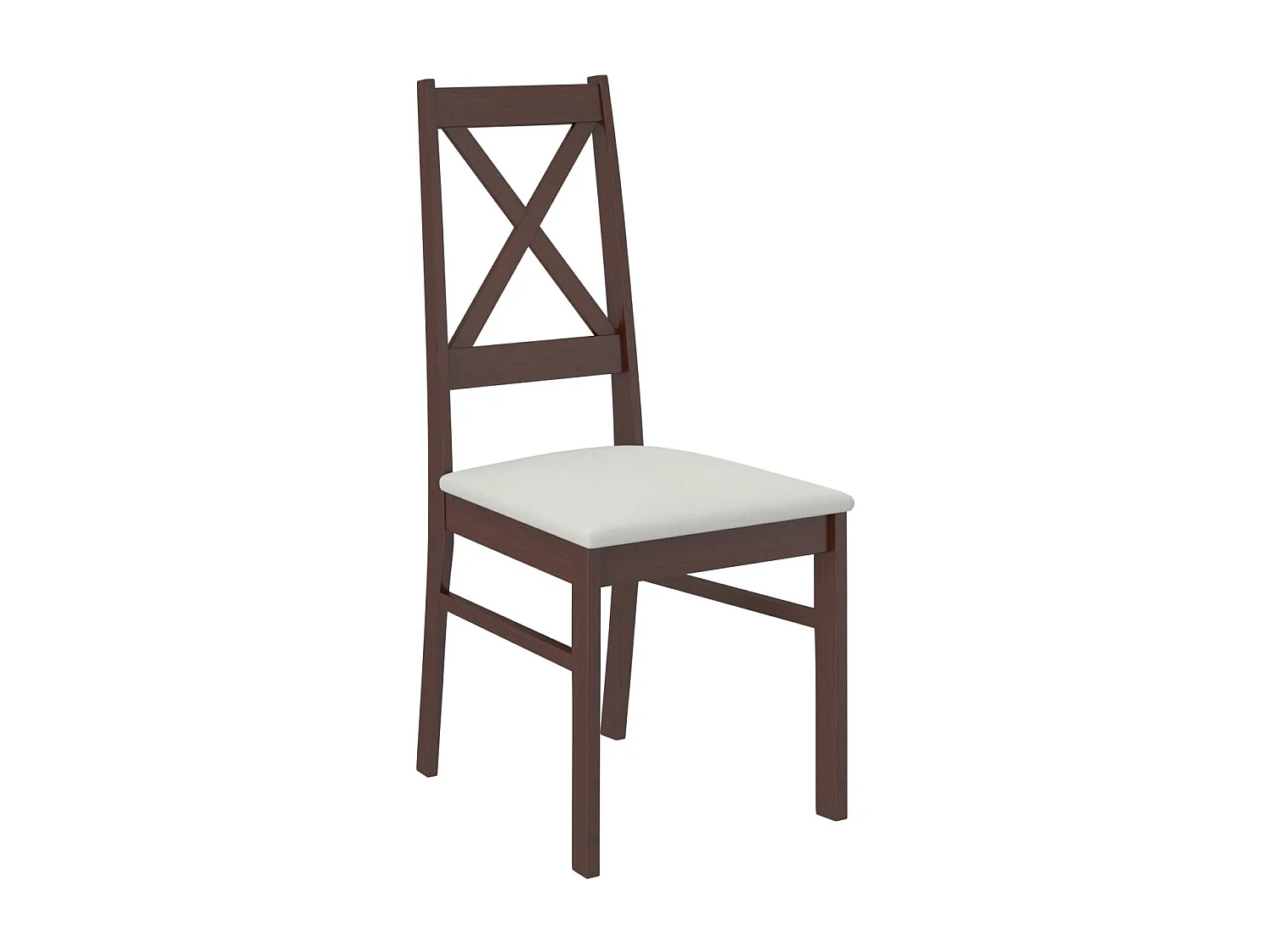 Chaise bois Noyer foncé et tissu au choix Opka-Tissu 27112