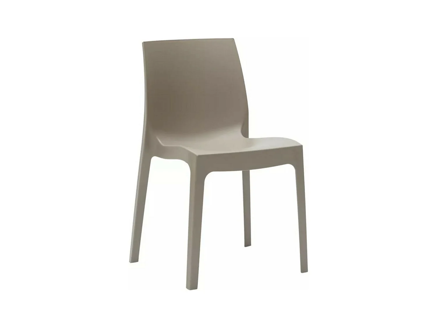 Chaise moderne polypropylène Lezane - Lot de 4-Couleur Beige clair