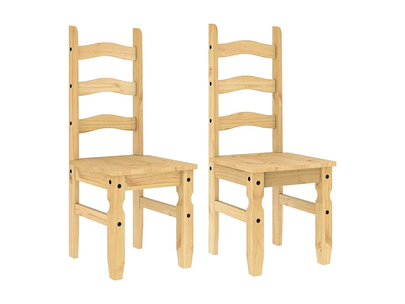 Chaises à manger lot de 2 Corona 42x47x107 bois massif de pin