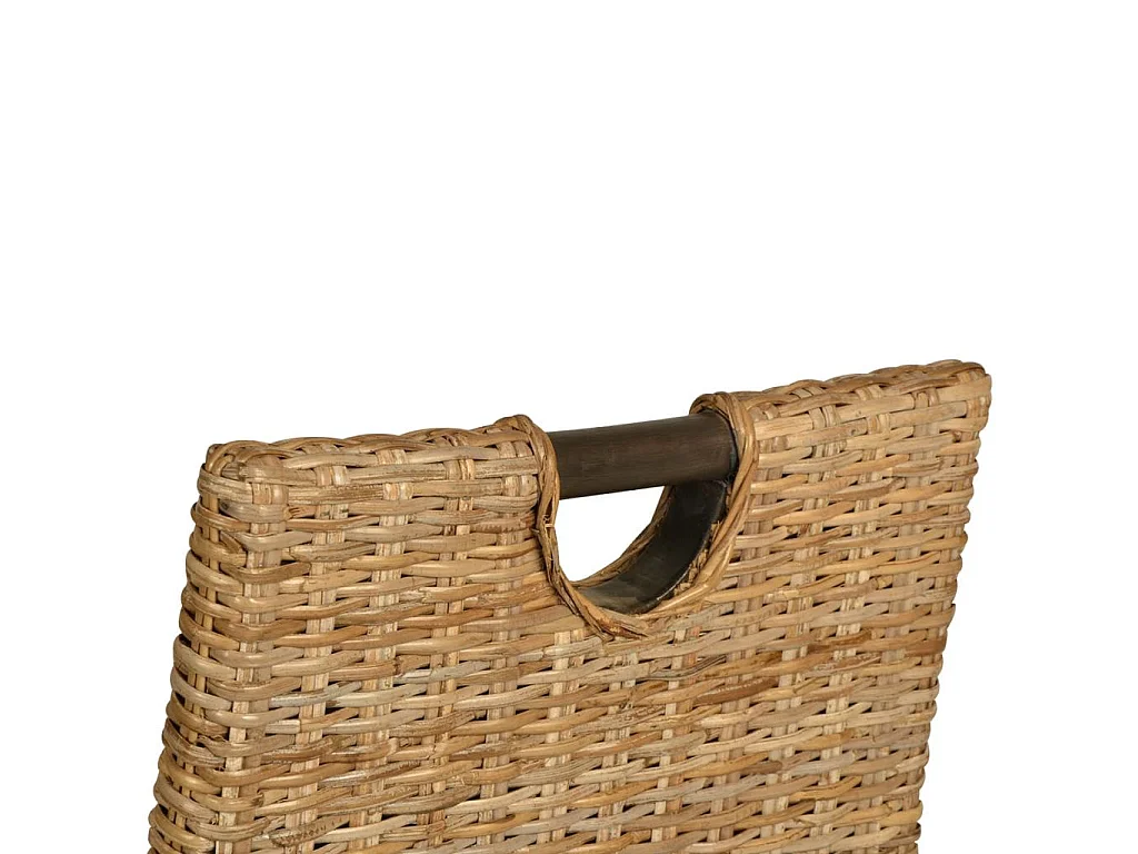 Chaises de salle à manger 6 pcs Rotin Kubu Bois de manguier 2