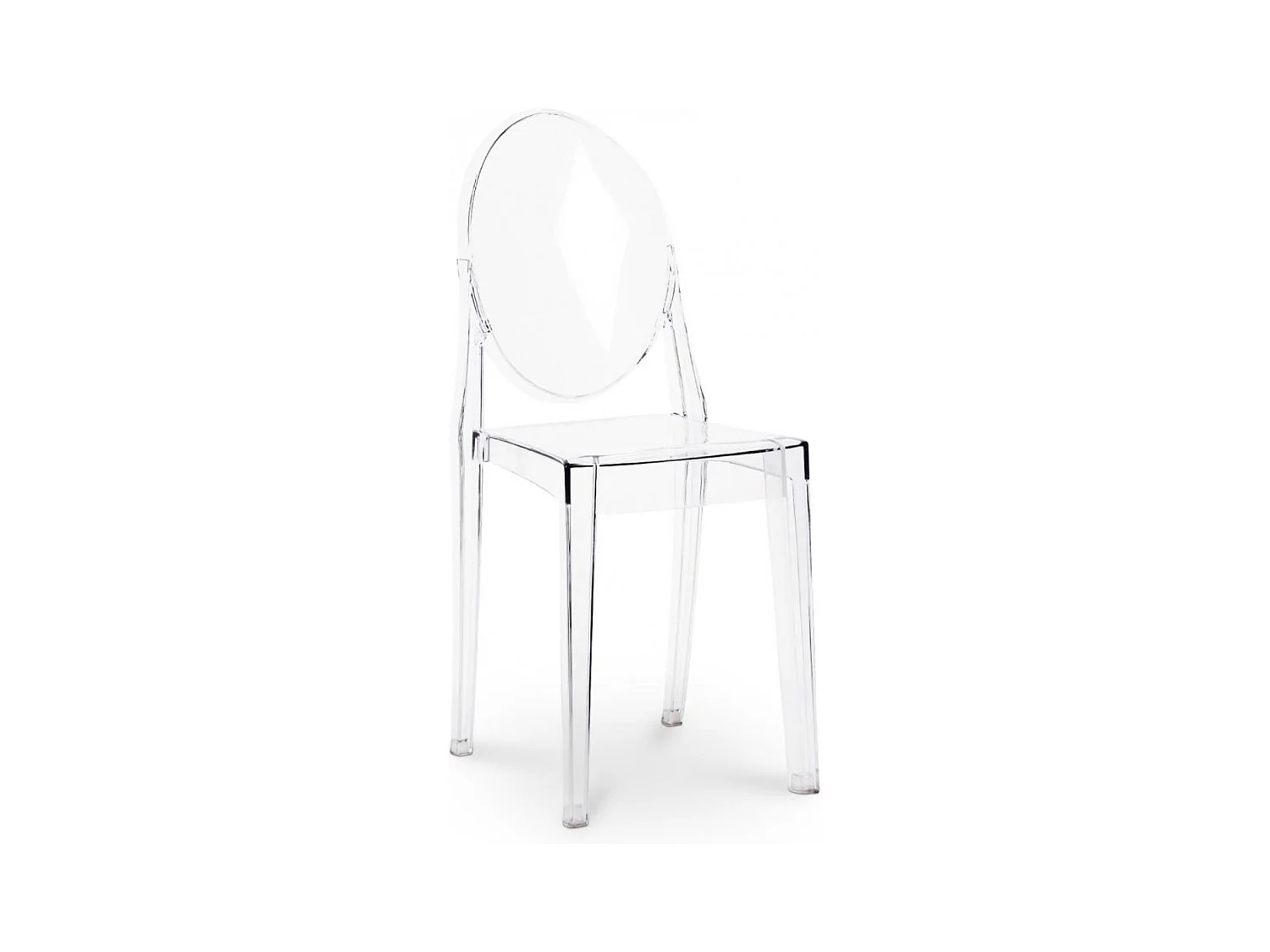 Chaise design en polycarbonate transparent ou Opaque - Collection Louiva-Couleur Transparent