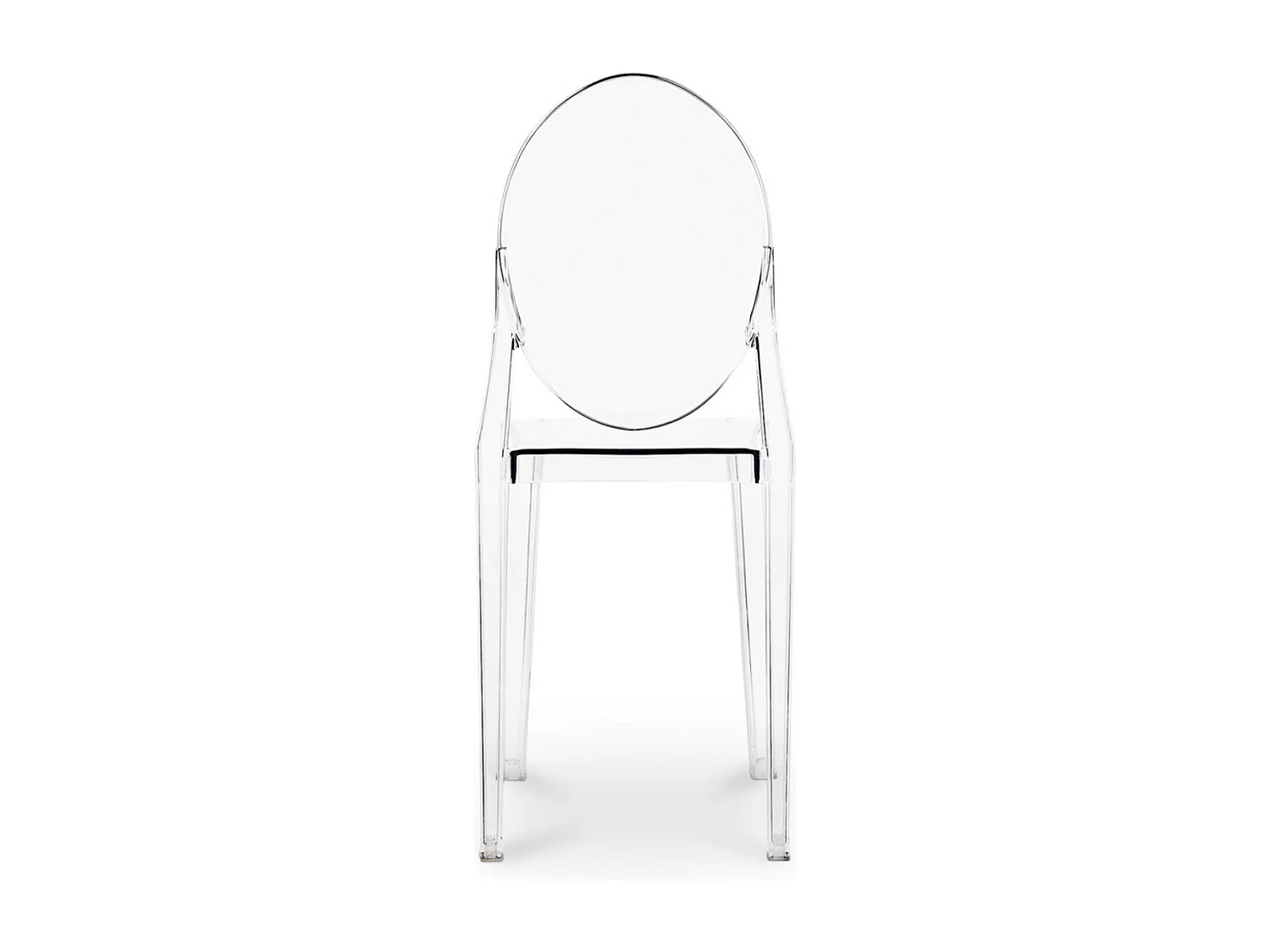 Silla Louiva gris transparente-Color Transparente