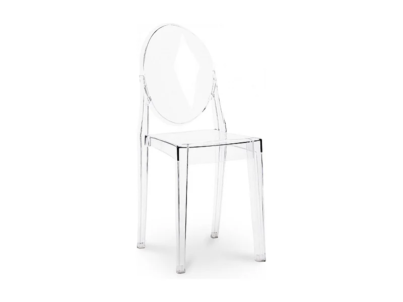 Chaise design en polycarbonate transparent ou Opaque - Collection Louiva-Couleur Transparent