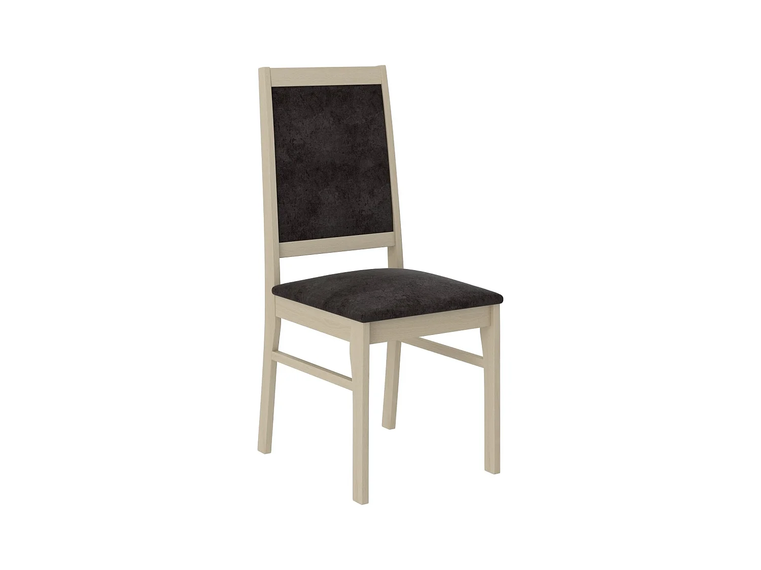 Chaise bois clair de sonoma et tissu Klarika-Tissu 27133