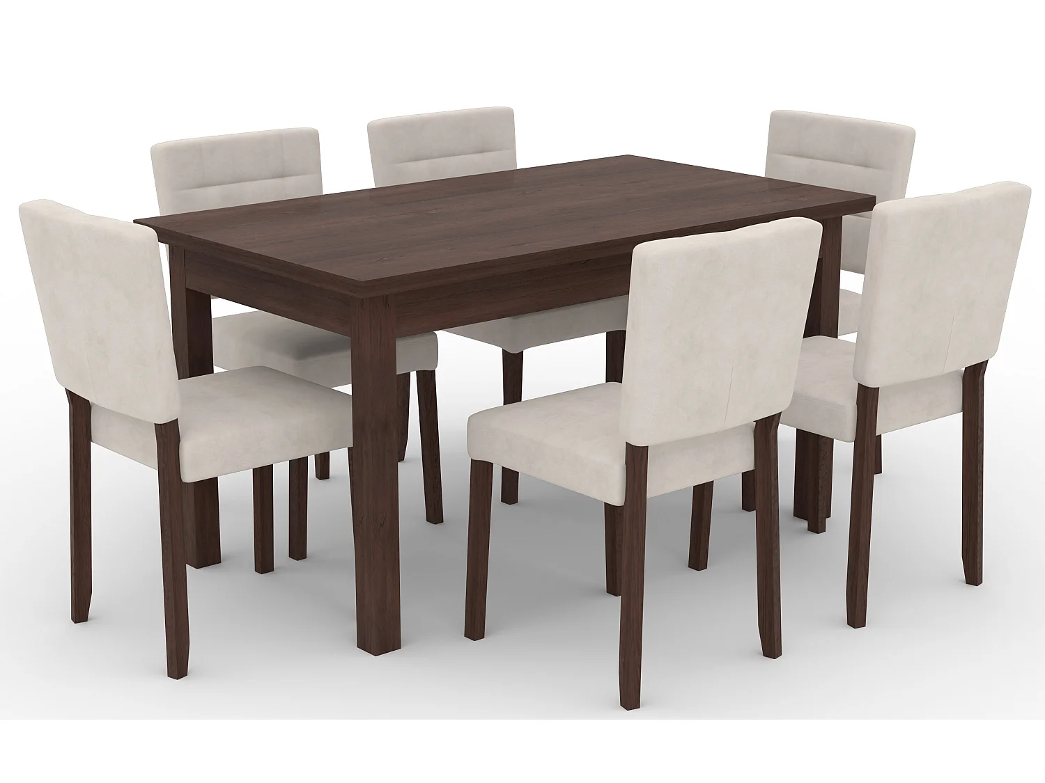 Chaise moderne en bois Noyer foncé et tissu au choix Kloba-Tissu 27126