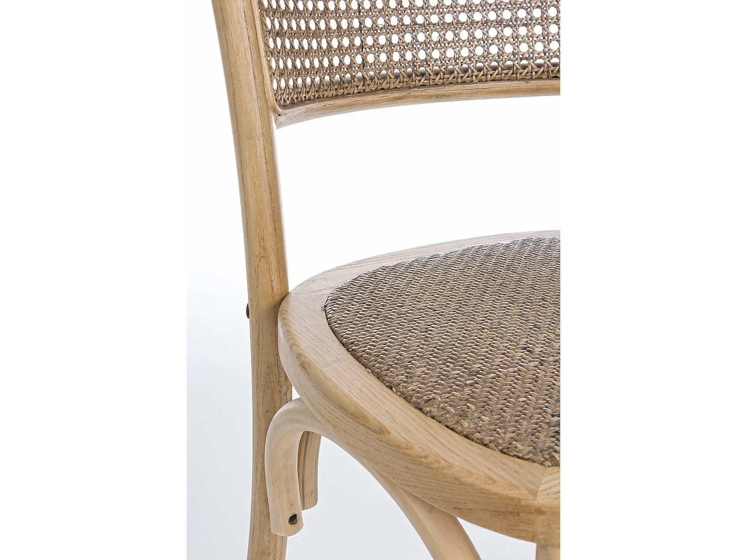 Chaise en bois d'orme naturel Carrel - Lot de 2