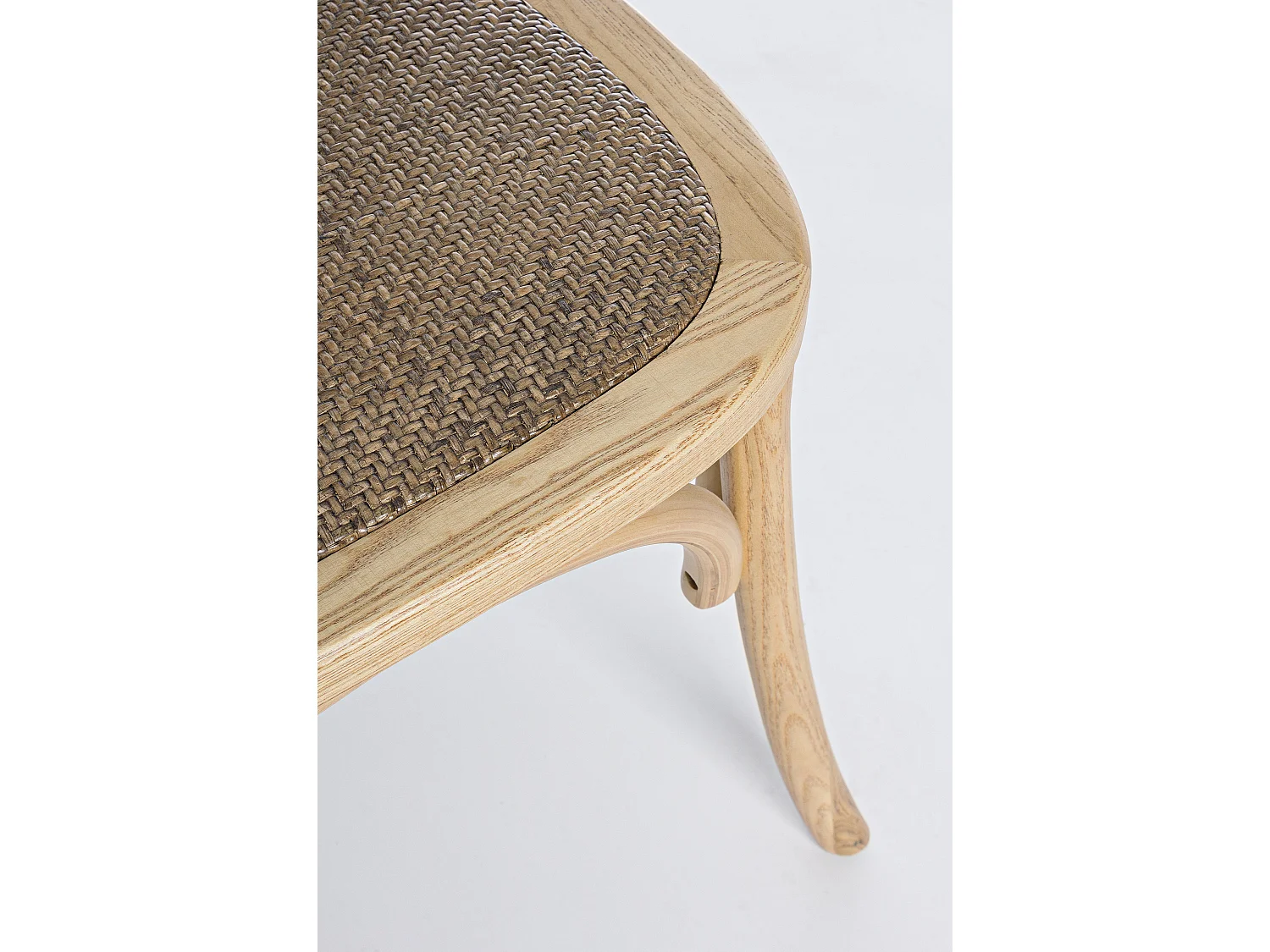 Chaise en bois d'orme naturel Carrel - Lot de 2