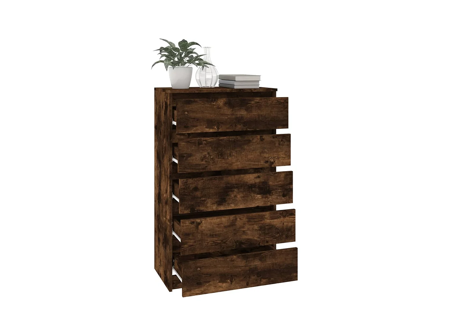 Commode Chêne fumé 60x36x103 Bois d'ingénierie