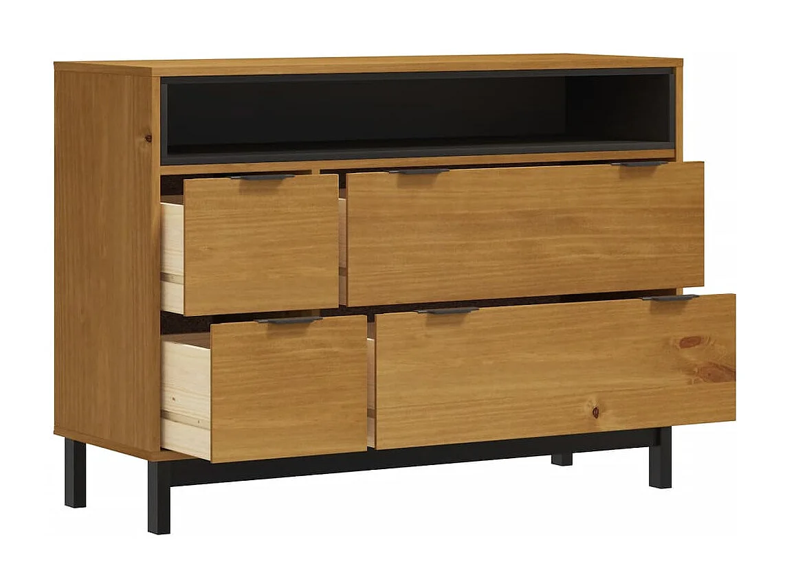 Commode FLAM 110x40x80 bois de pin massif