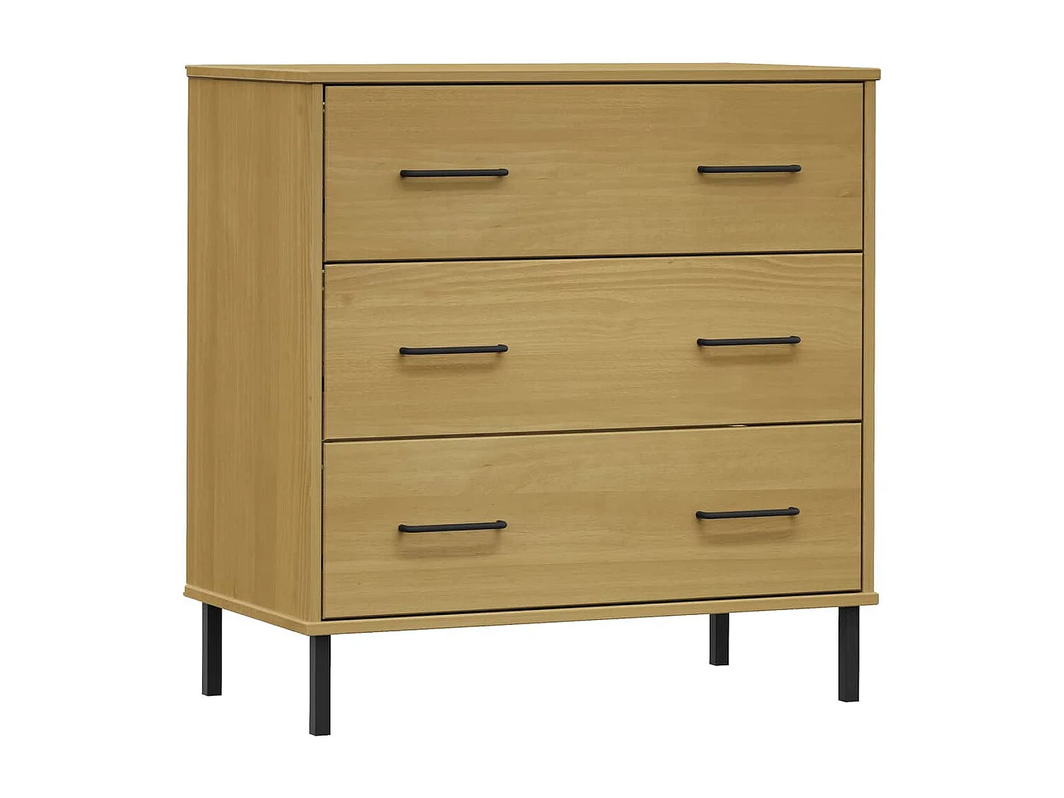 Buffet avec 3 tiroirs Marron 77x40x79,5 Bois massif OSLO