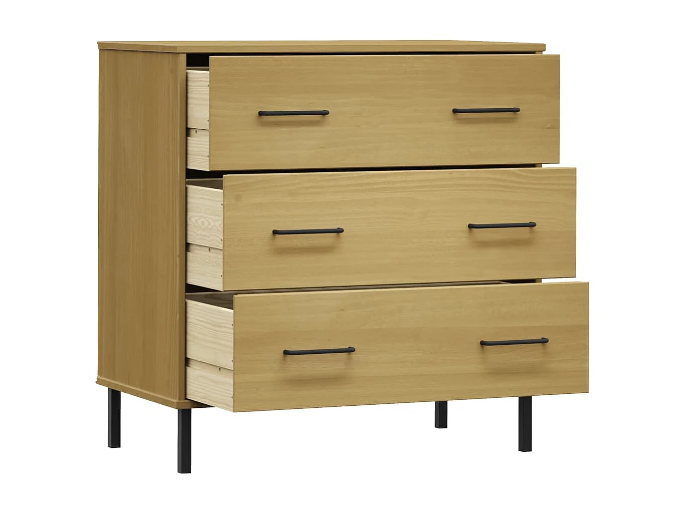 Buffet avec 3 tiroirs Marron 77x40x79,5 Bois massif OSLO