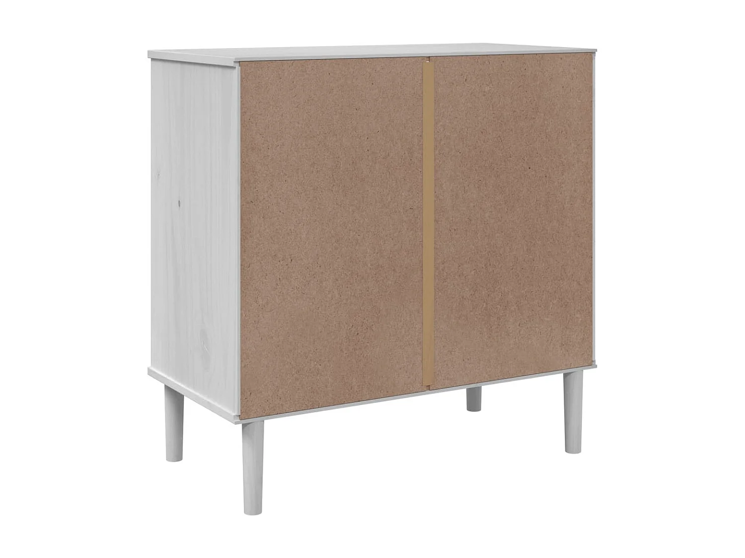 Commode SENJA aspect de rotin blanc bois de pin solide