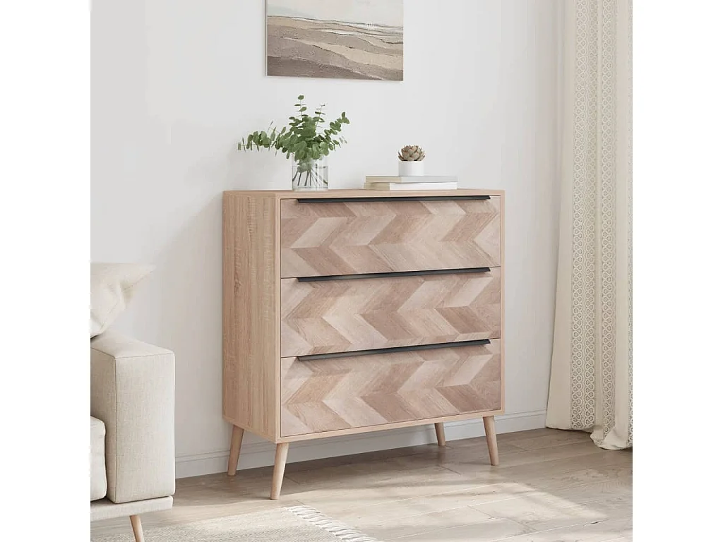 Commode chêne sonoma 80x38,5x87 bois d'ingénierie