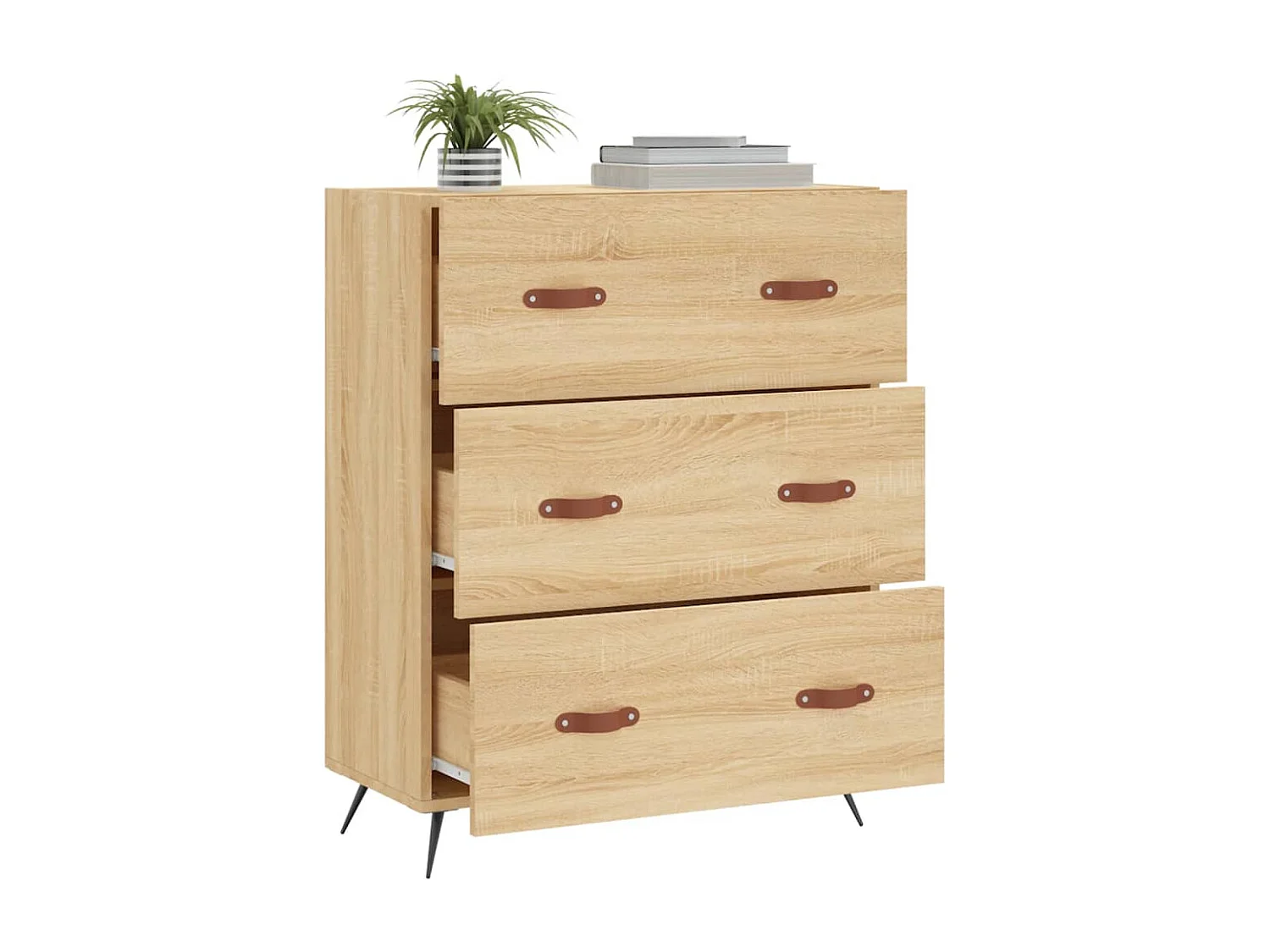 Commode chêne sonoma 69,5 x 34x90 bois d'ingénierie