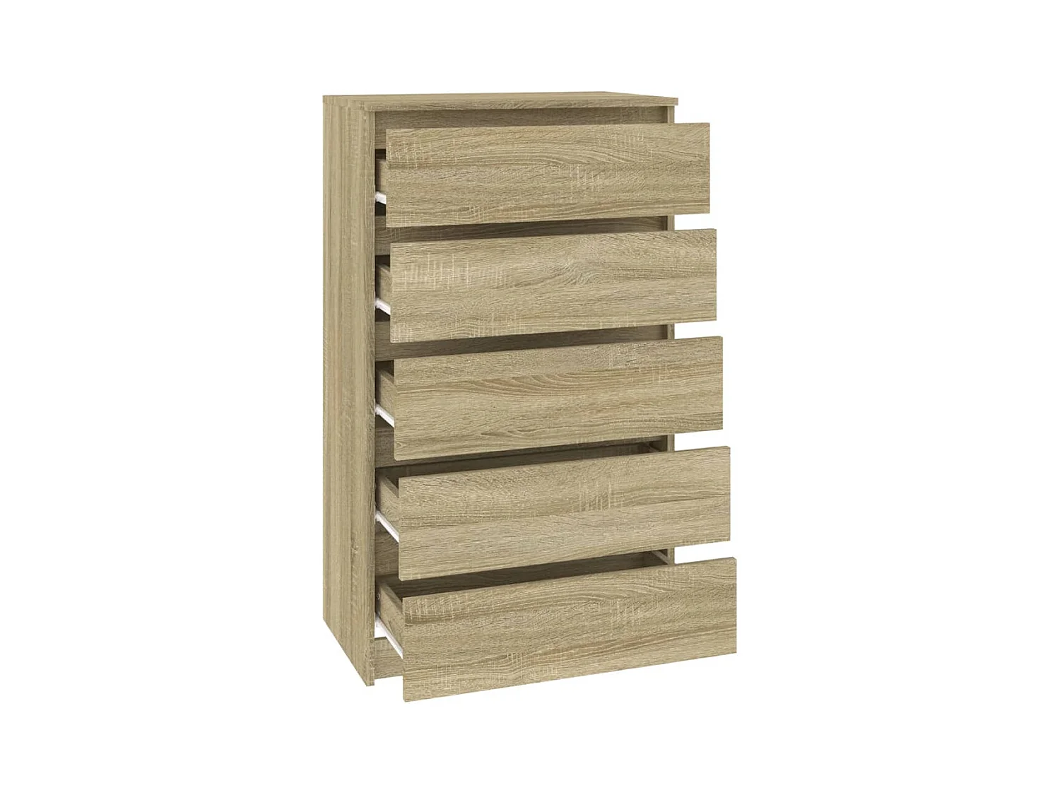 Ladekast 60x36x103 cm bewerkt hout sonoma eikenkleurig