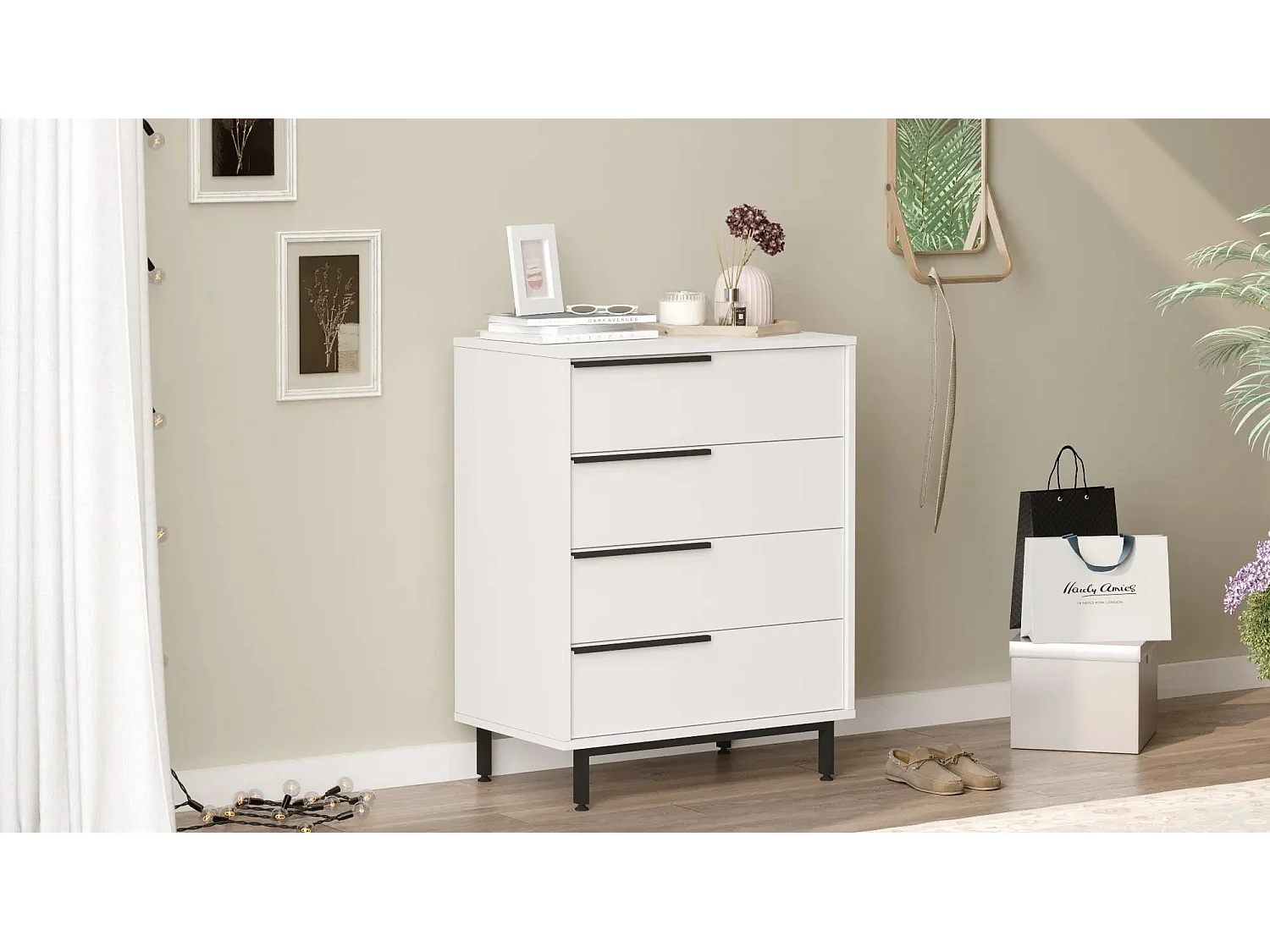 Cómoda On17-W Blanco 74.8x44.5x95.1 cm