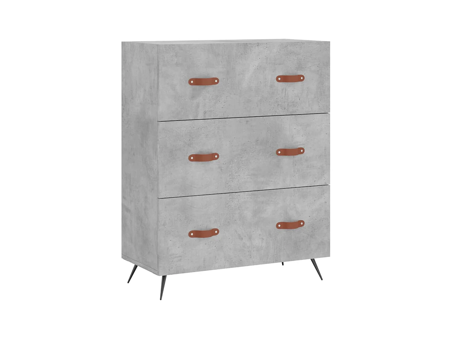 Commode gris béton 69,5 x 34x90 bois d'ingénierie