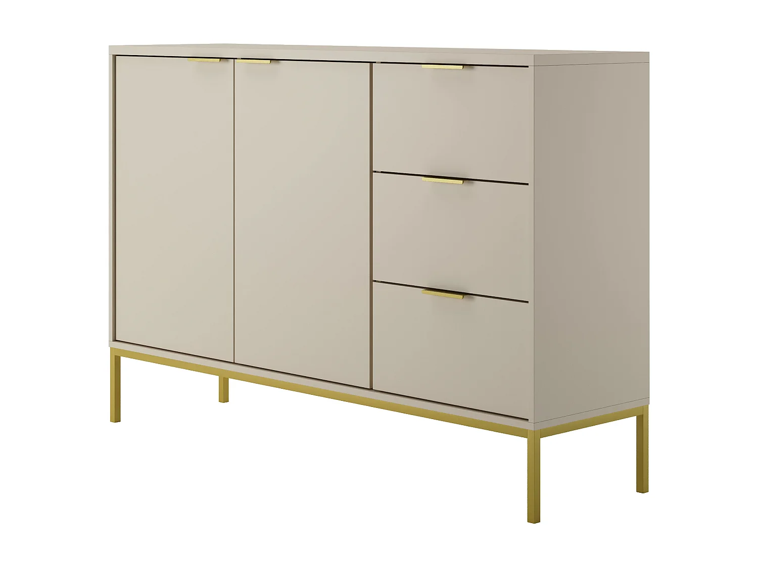 Komoda AUSTIN 150 kaszmir/złota