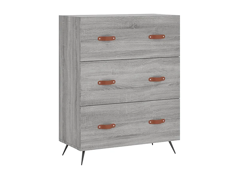 Commode sonoma gris 69,5 x 34x90 bois d'ingénierie