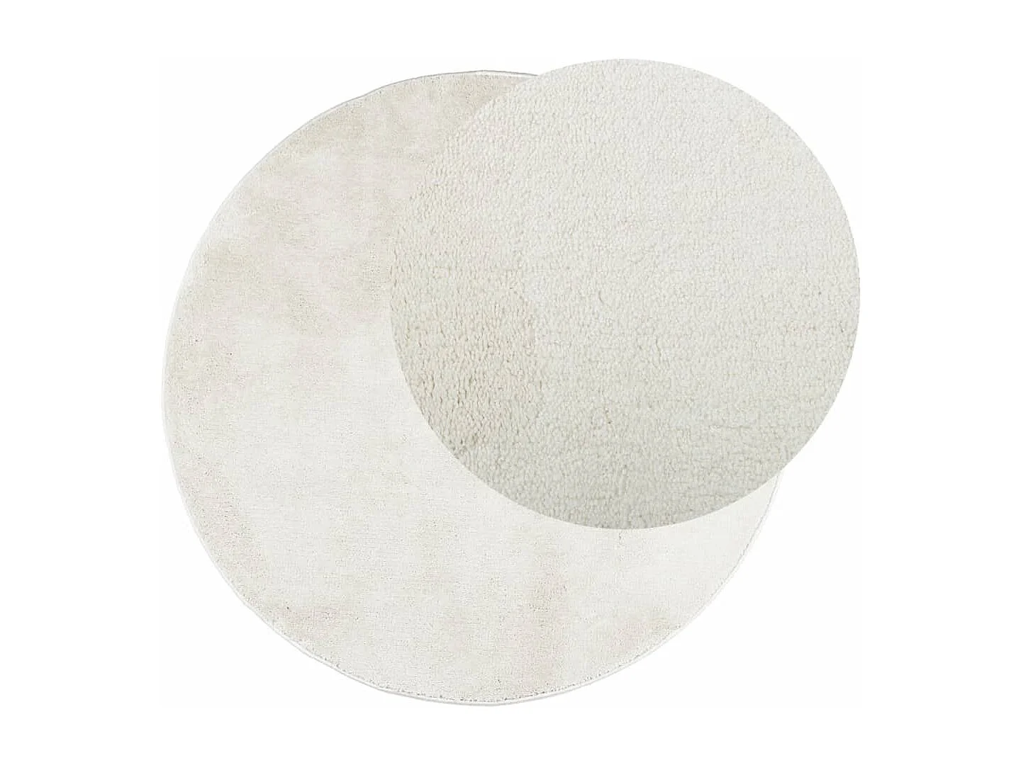 Tapis OVIEDO à poils courts crème Ø 200cm