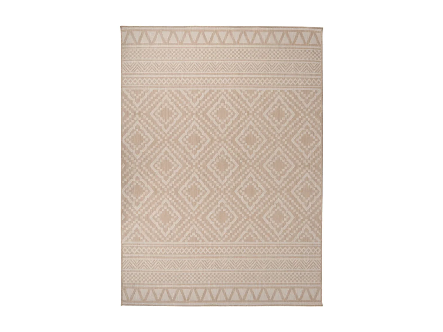 Tapis à tissage plat d'extérieur 200x280 Rayures brunes