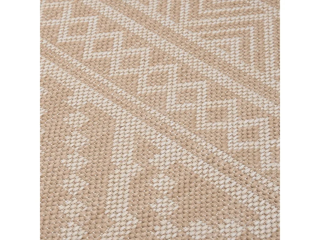 Tapis à tissage plat d'extérieur 200x280 Rayures brunes