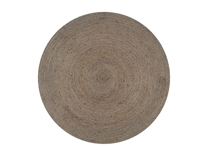 Tapis fait à la main Jute Rond 120cm Gris