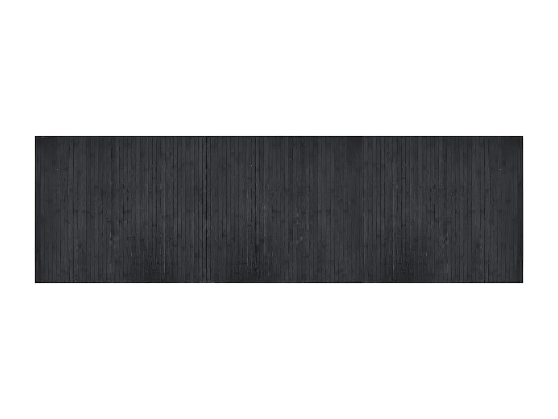 Tapis rectangulaire gris 60x200 bambou