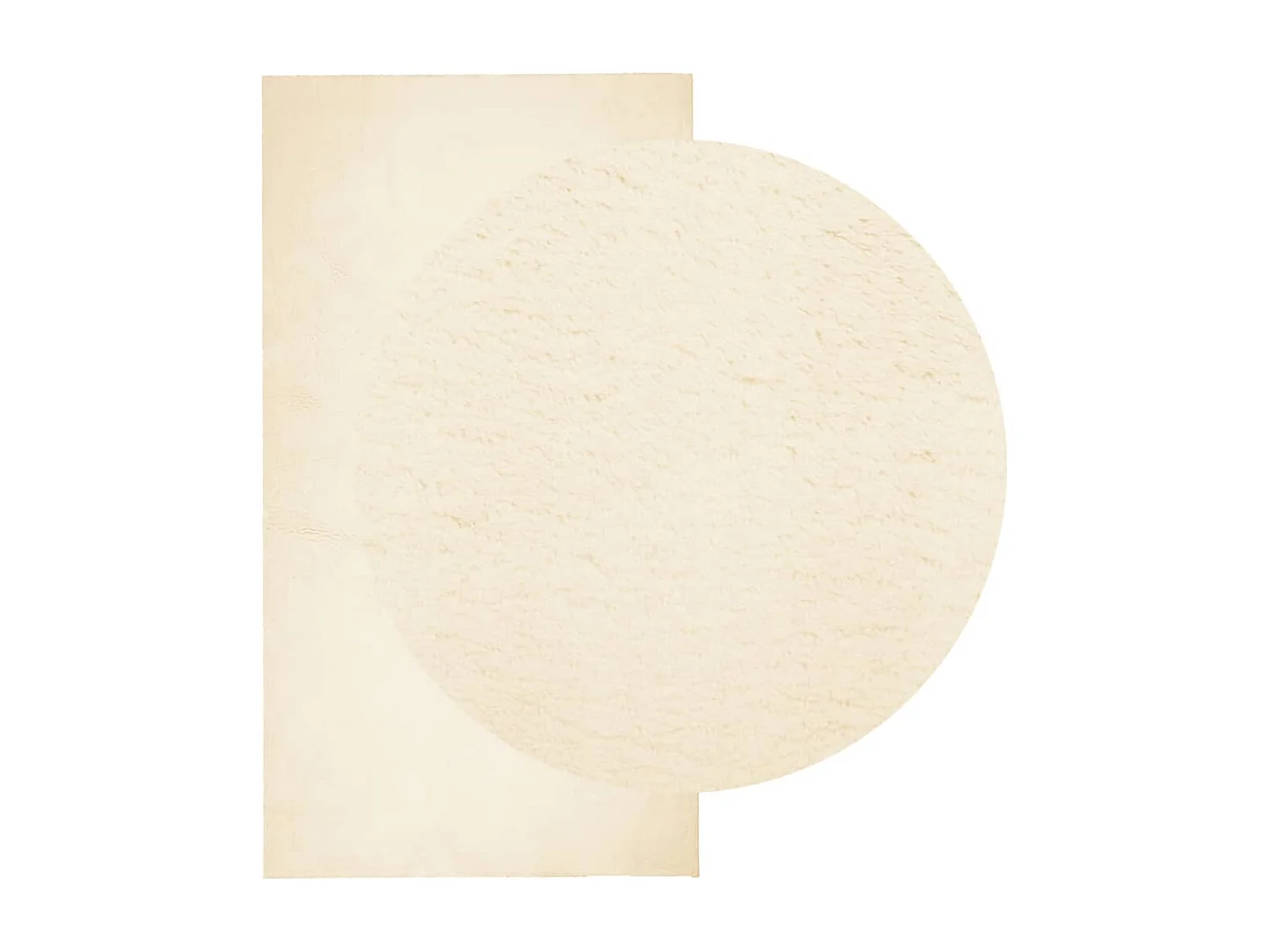 Tapis HUARTE à poils courts doux et lavable crème 60x110