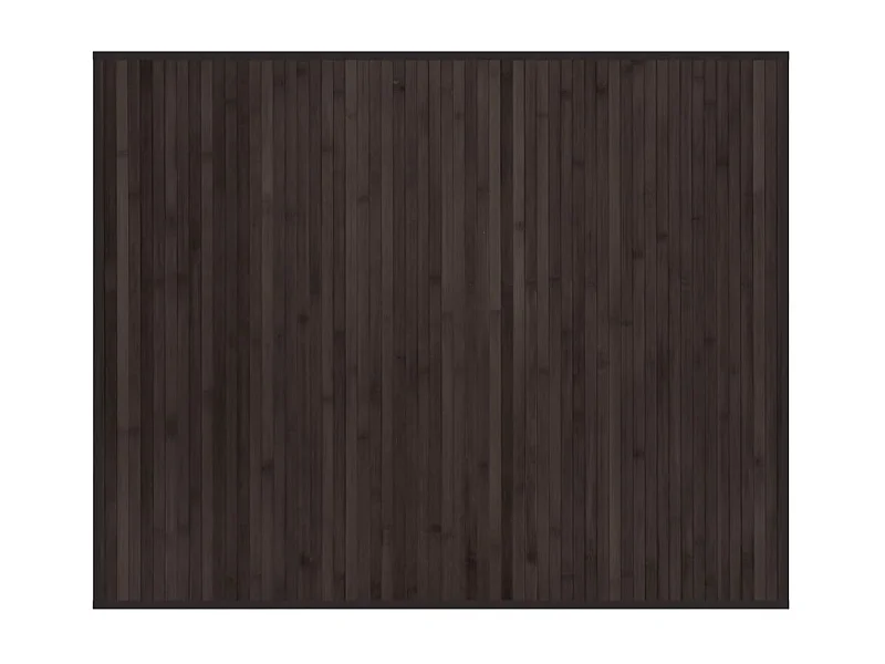 Tapis rectangulaire marron foncé 80x100 bambou