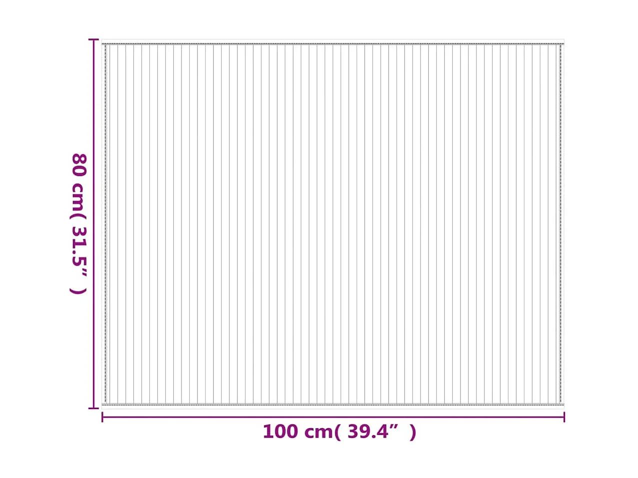 Tapis rectangulaire marron foncé 80x100 bambou