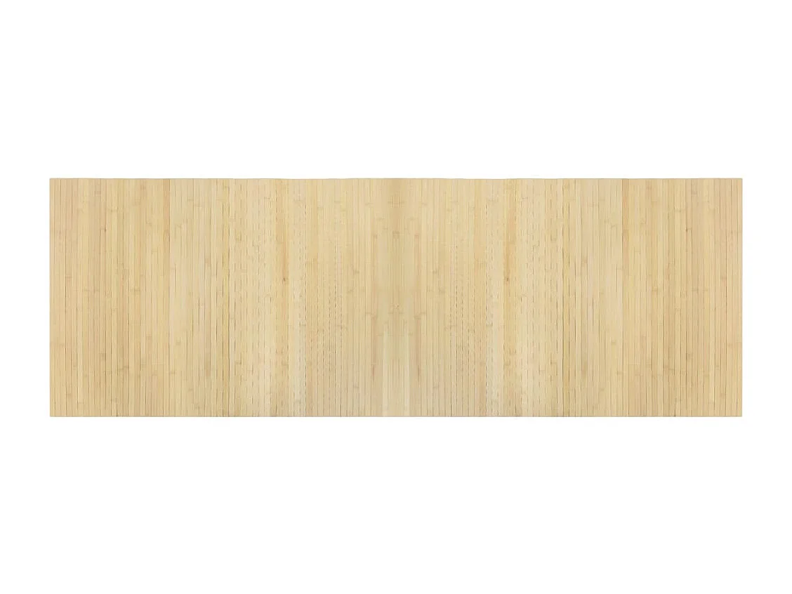 Tapis rectangulaire naturel clair 70x200 bambou