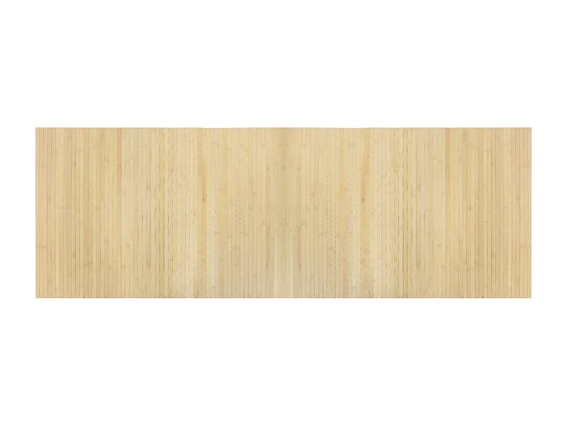 Tapis rectangulaire naturel clair 70x200 bambou