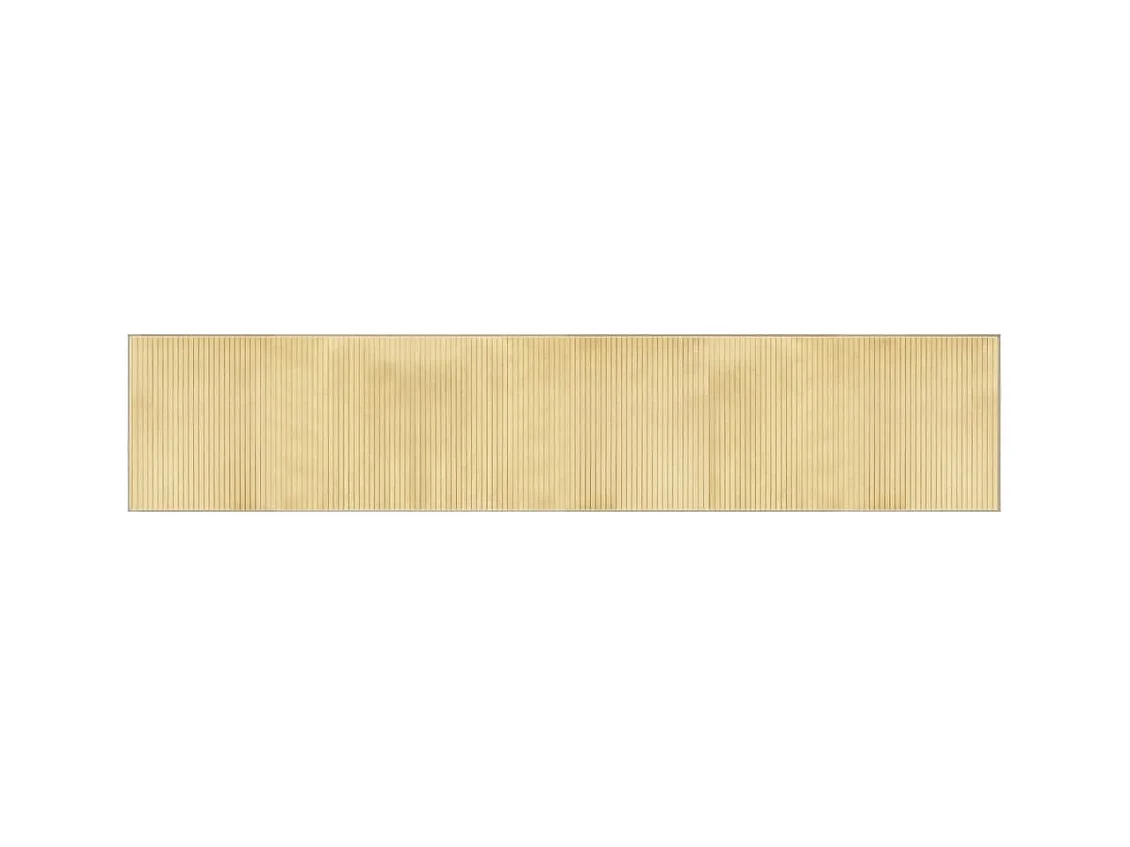 Tapis rectangulaire naturel clair 60x300 bambou