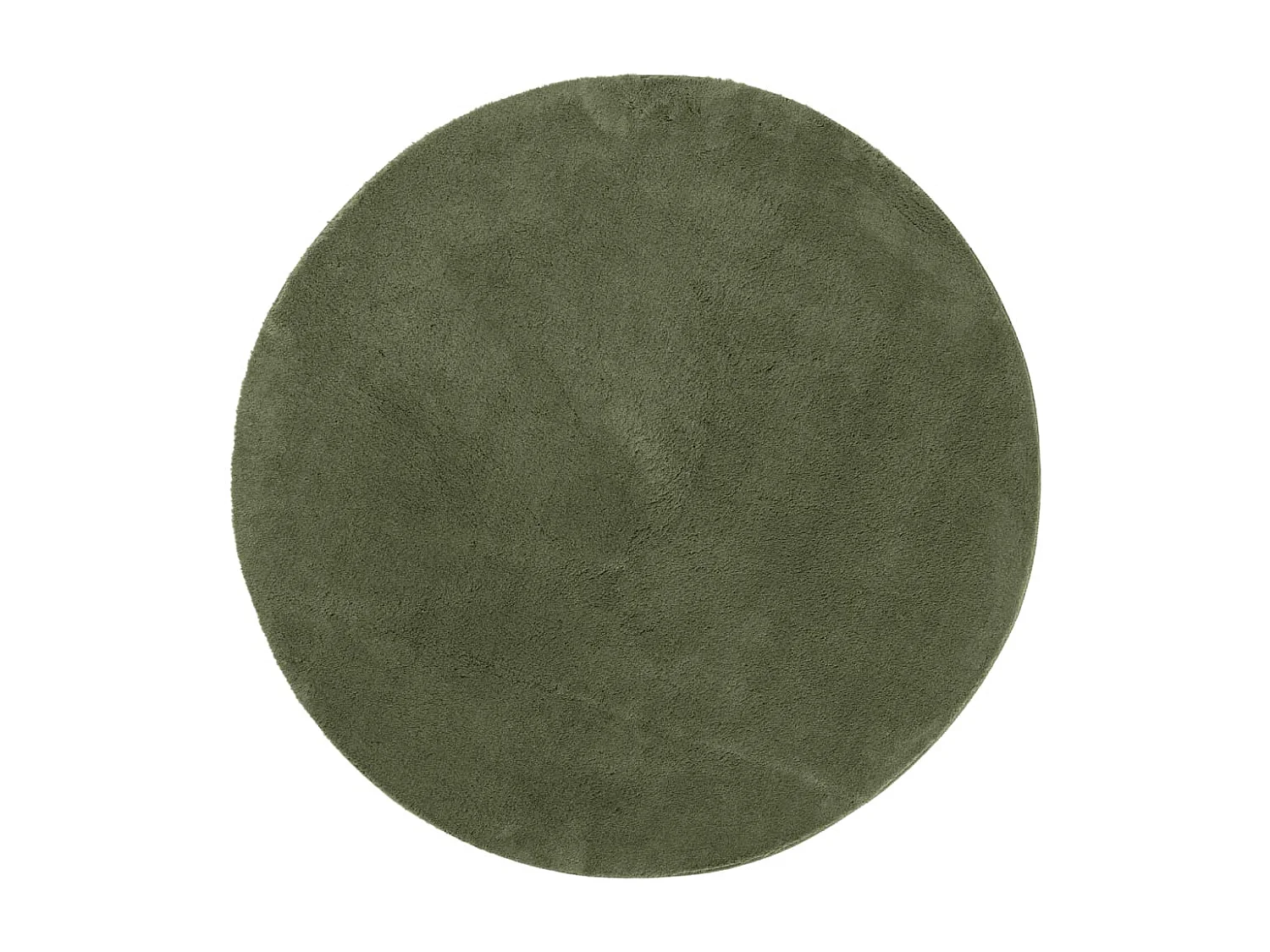 Tapis HUARTE à poils courts doux et lavable vert forêt Ø 100cm