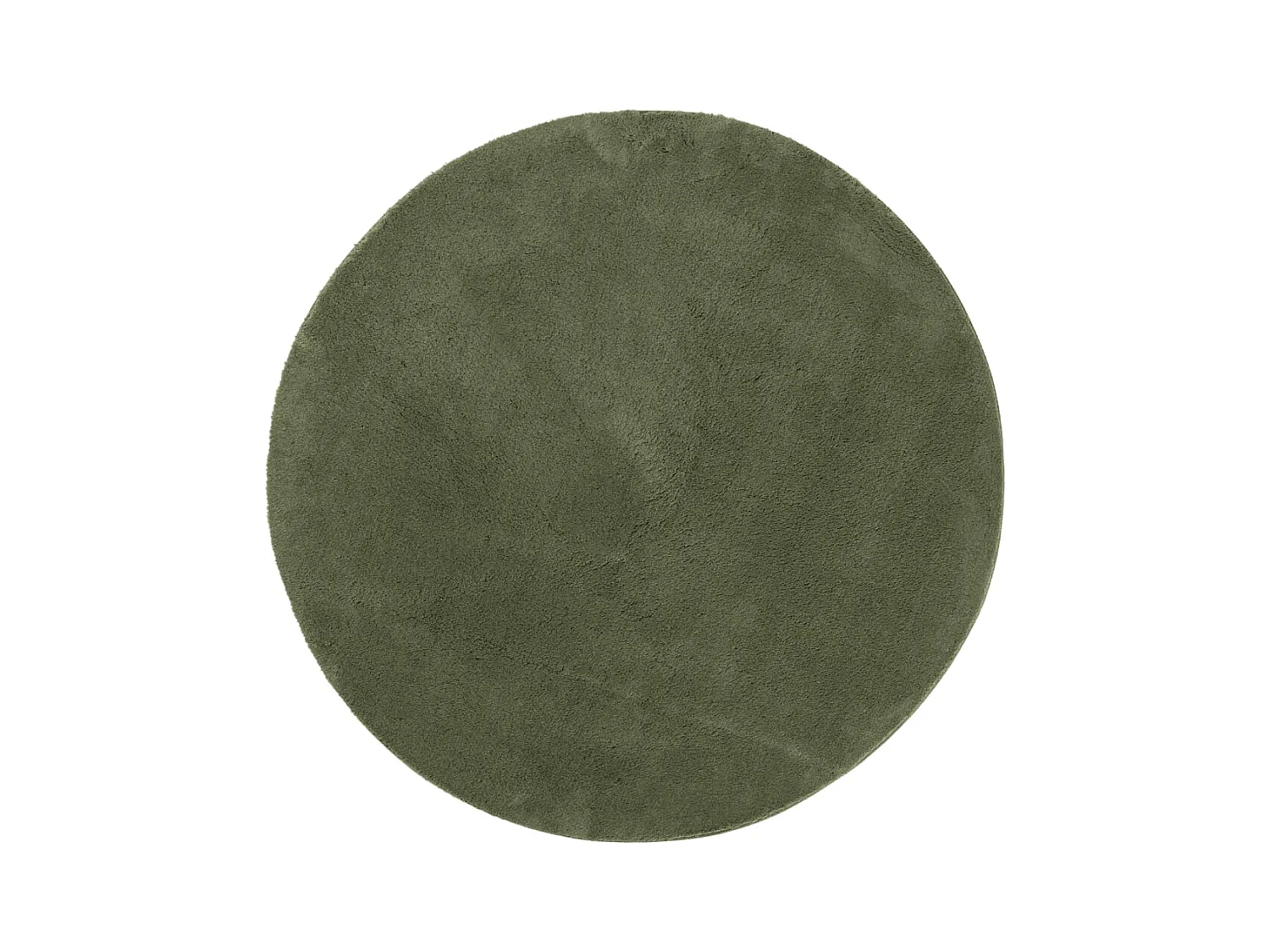 Tapis HUARTE à poils courts doux et lavable vert forêt Ø 100cm