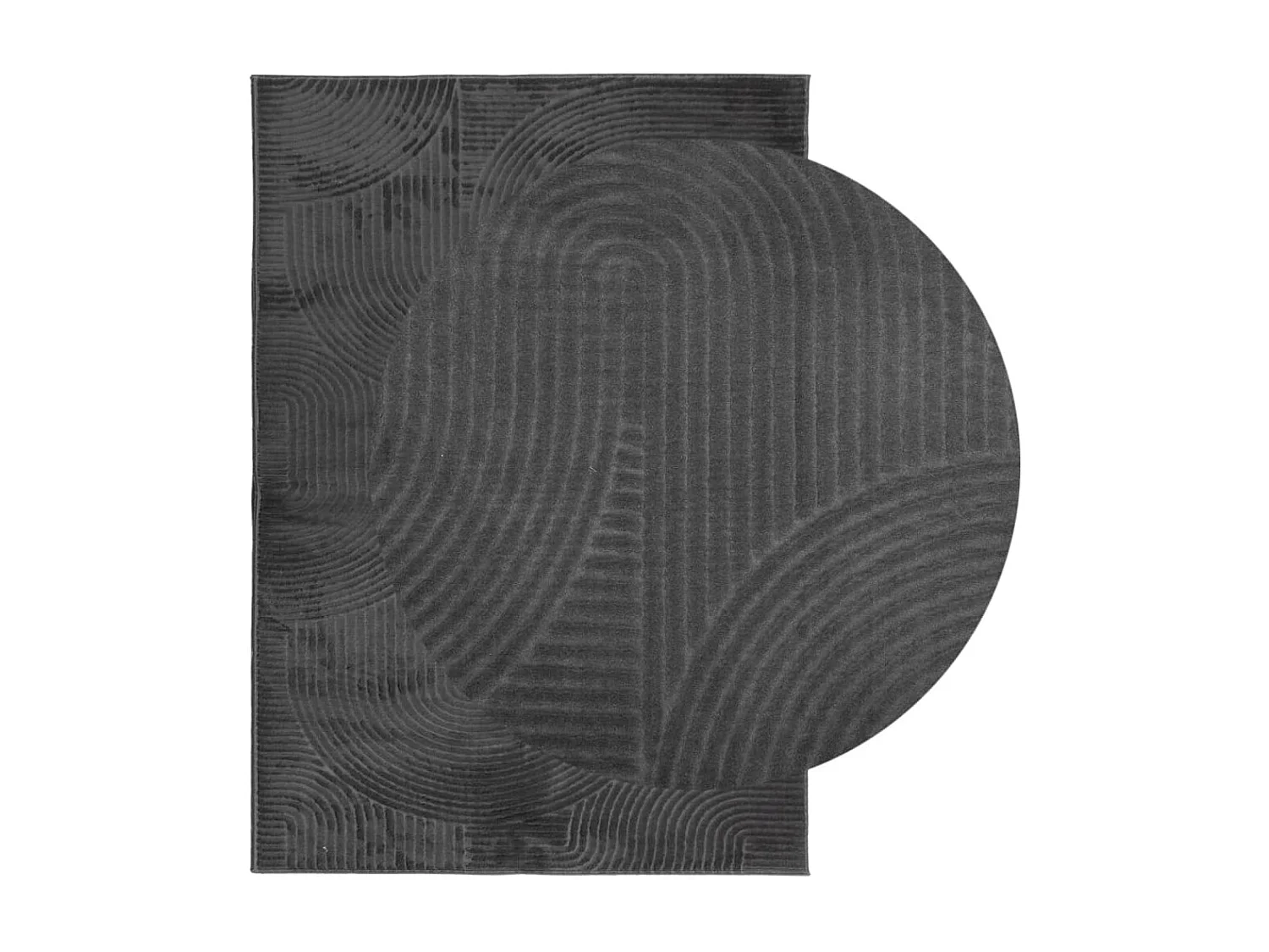 Tapis IZA poils courts style scandinave anthracite 140x200