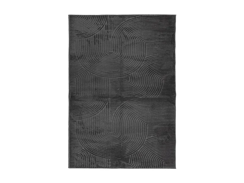 Tapis IZA poils courts style scandinave anthracite 140x200
