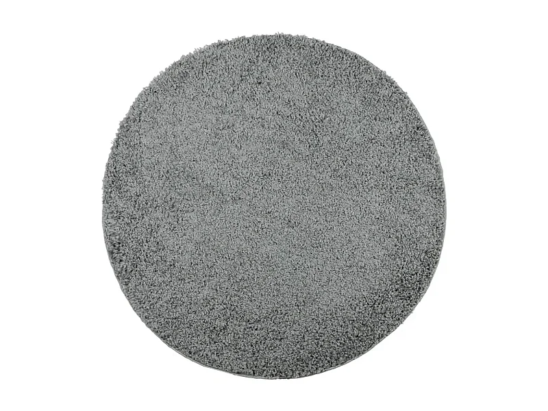 Tapis shaggy à poils longs moderne vert Ø 120cm