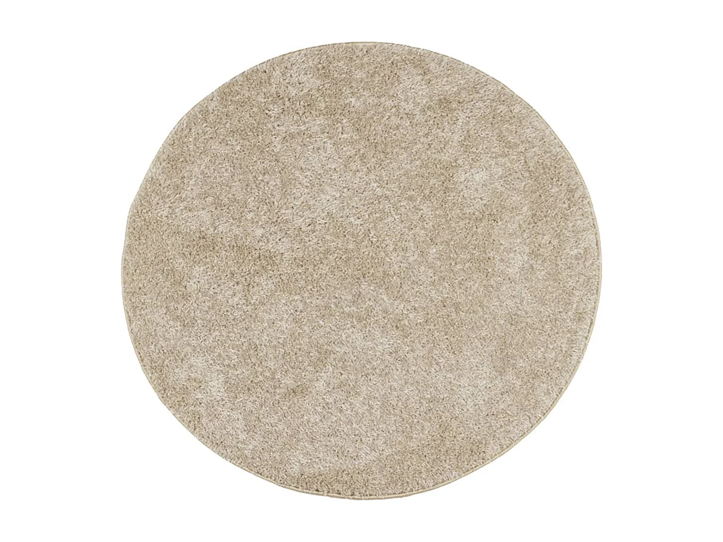 Tapis ISTAN à poils longs aspect brillant beige Ø 120cm