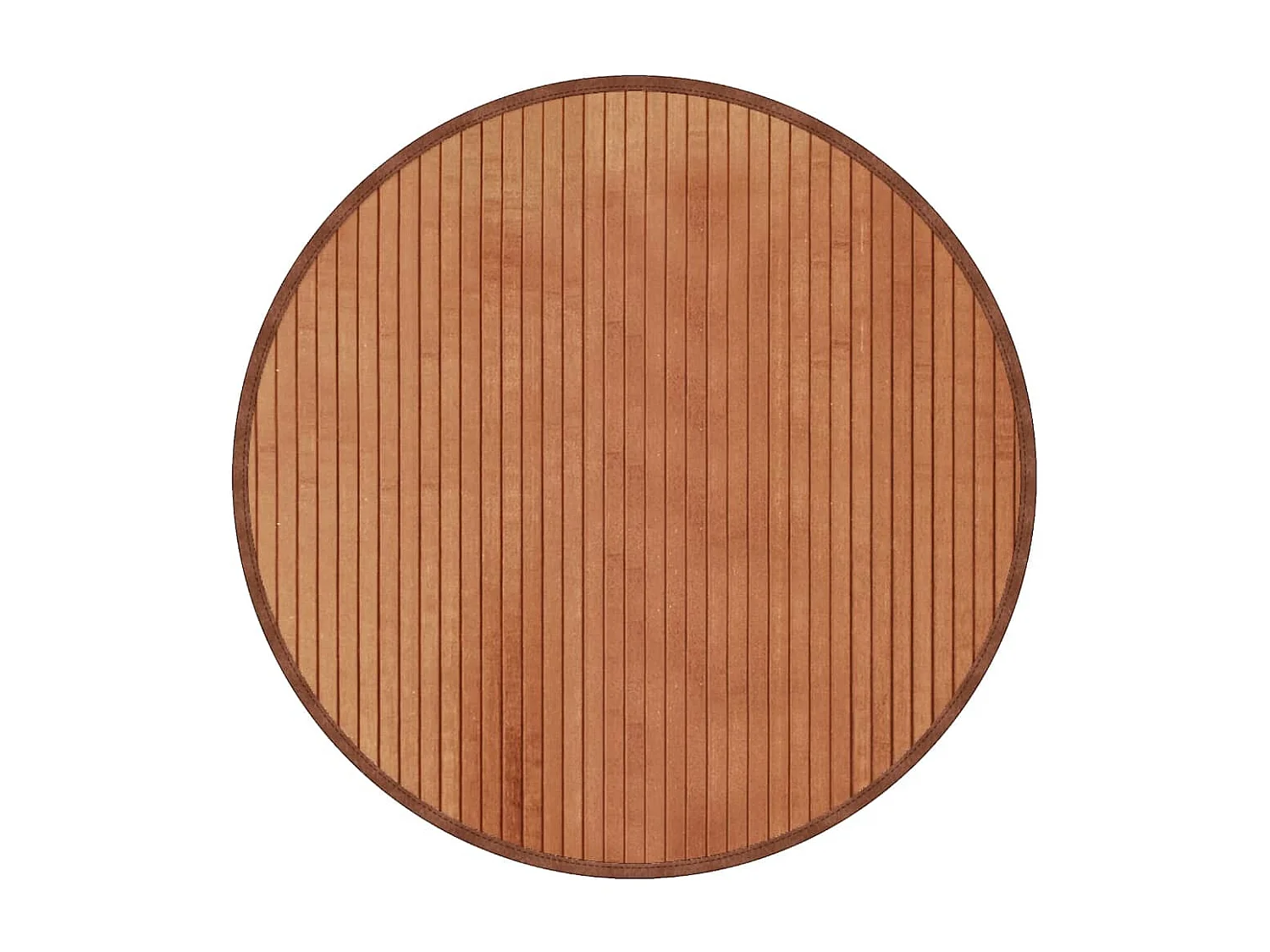 Tapis rond marron 60cm bambou