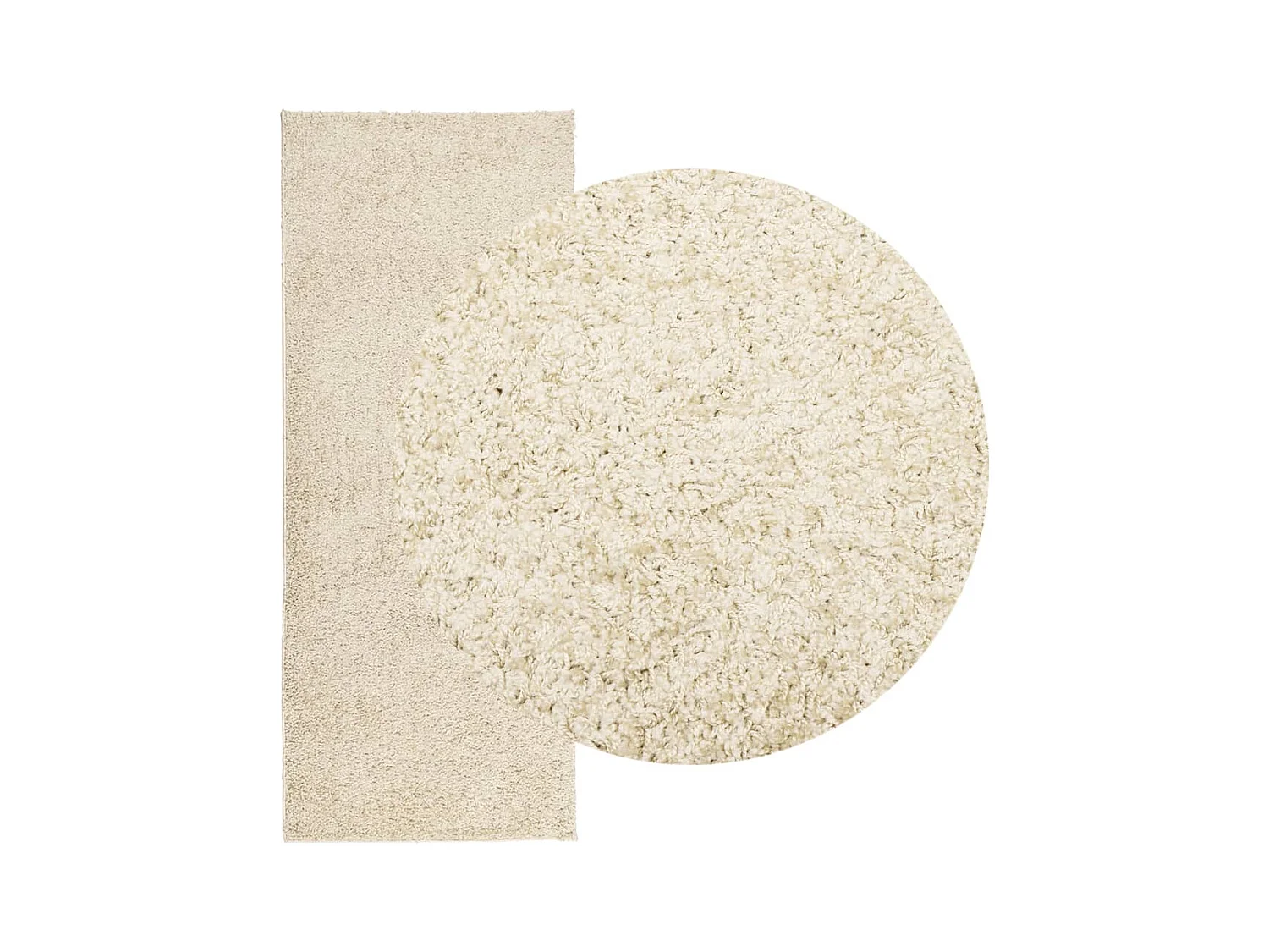 Tapis shaggy à poils longs moderne doré 80x200