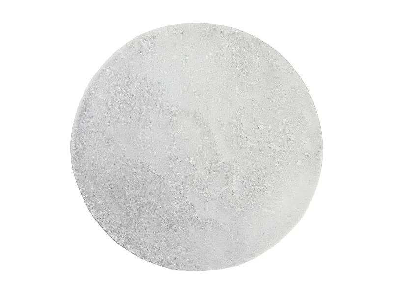 Tapis HUARTE à poils courts doux et lavable gris Ø 120cm