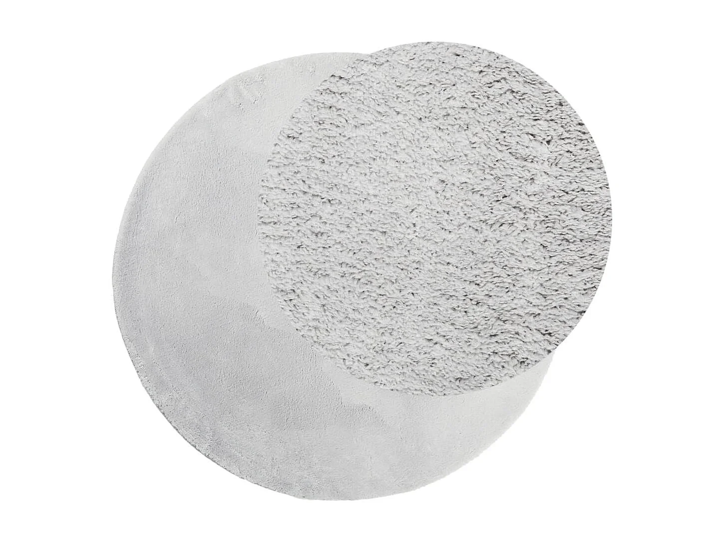 Tapis HUARTE à poils courts doux et lavable gris Ø 120cm