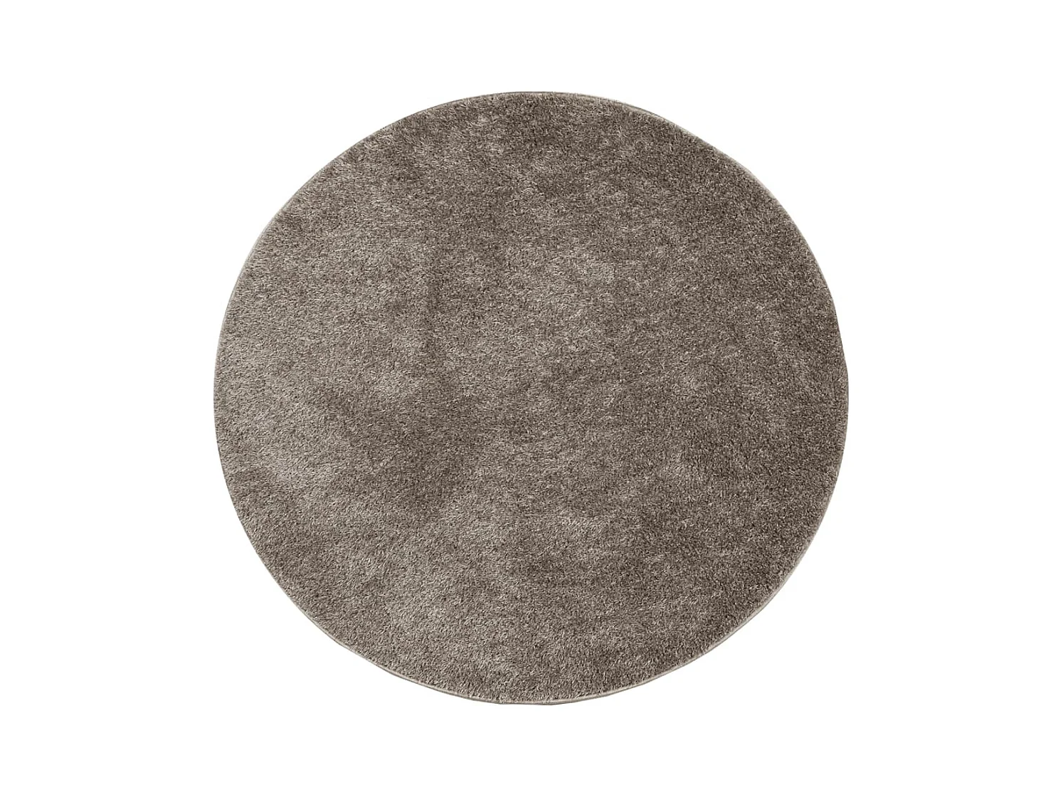 Tapis ISTAN à poils longs aspect brillant gris Ø 80cm