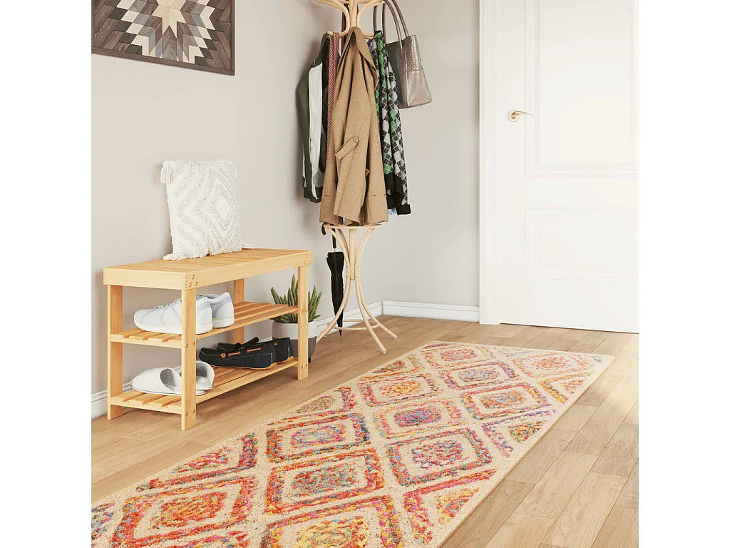 Tapis lavable multicolore 80x300 antidérapant