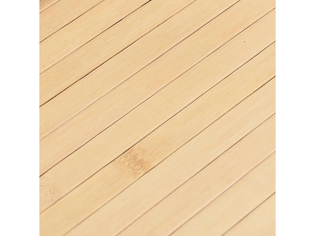 Tapis rectangulaire naturel clair 80x200 bambou